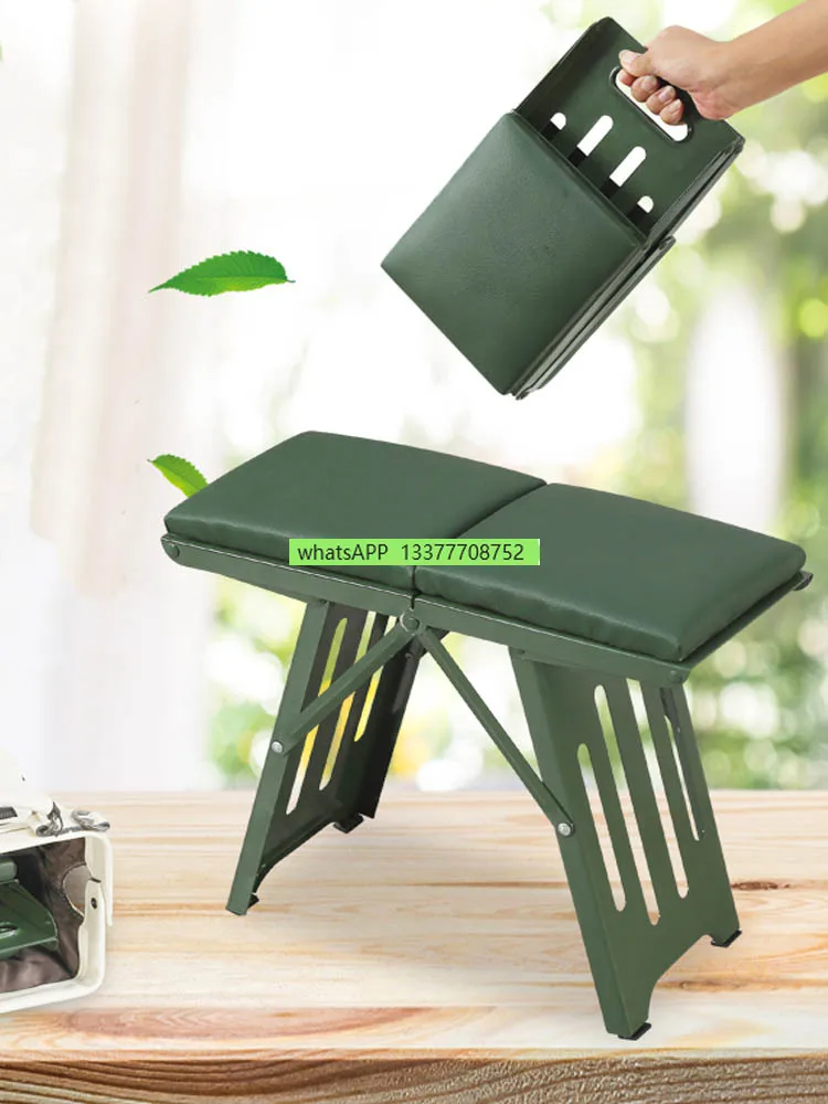 Folding Stool Portable Outdoor Household Metal Train Adult Stool Simple