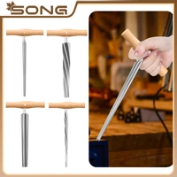 Escariador de agujeros para clavija de violín, Viola, violonchelo de 3/4 4/4 1/2 1/4, escariador de pasador de extremo de bajo doble, hoja HSS, herramientas de reparación de Luthier