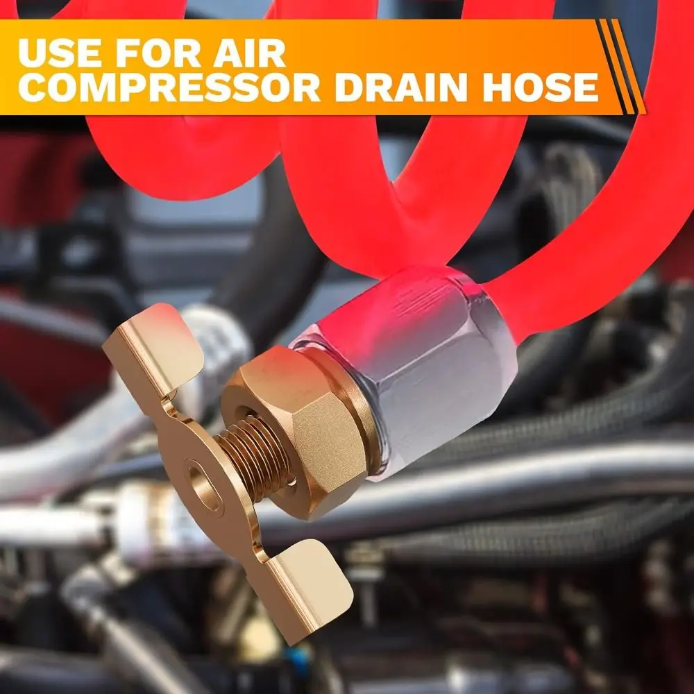 New Brass Air Compressor Drain Valve NPT 1/4