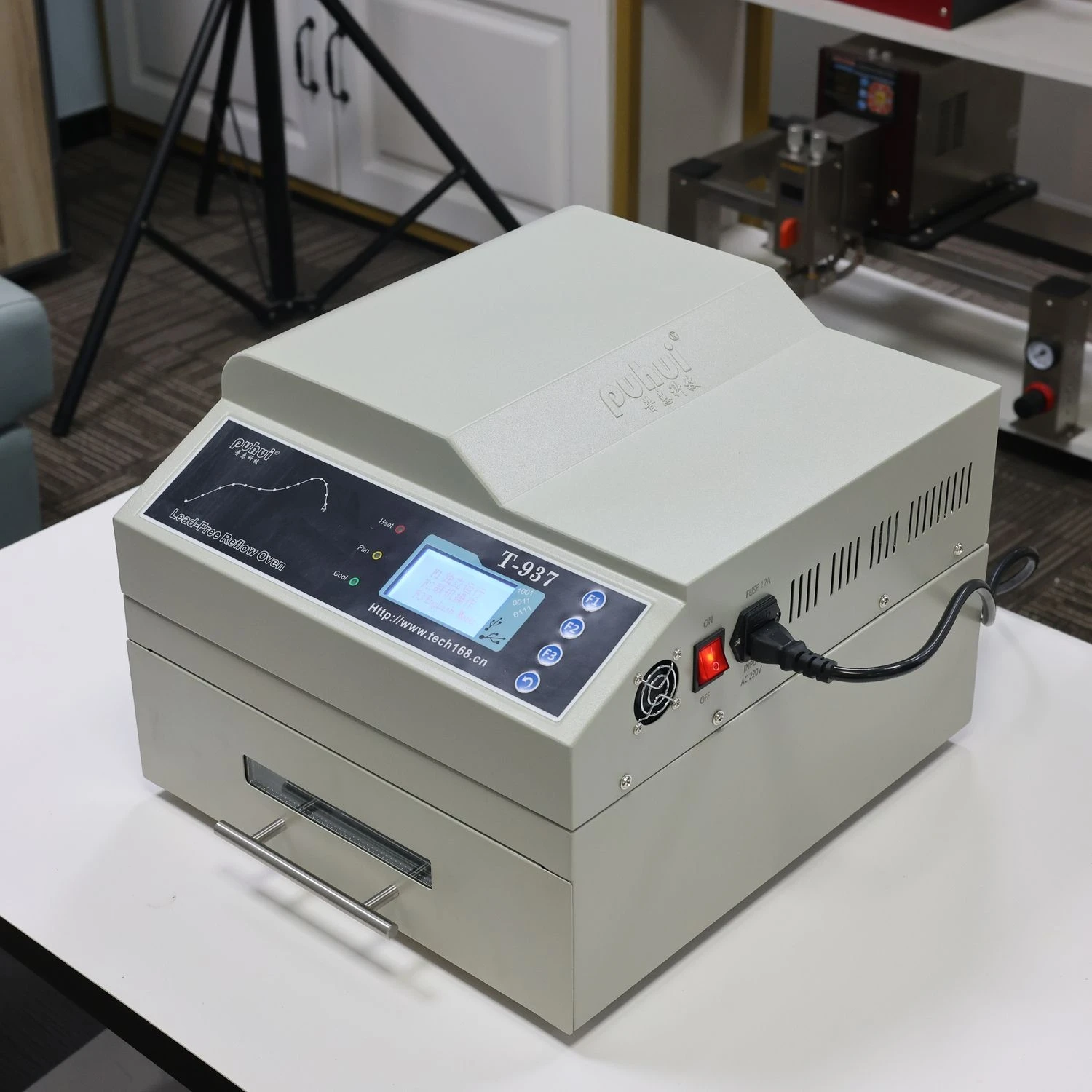 Lead Free 110v 220v Puhui SMT Reflow Oven T-937 Infrared IC Heater Reflow Soldering Station for PCB Welding