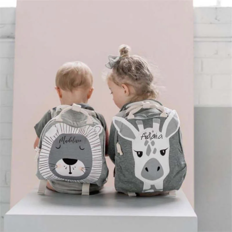 Mochila de desenhos animados personalizados para crianças, nome personalizado, bonito escola Bookbag, mochilas de viagem personalizadas, mochila