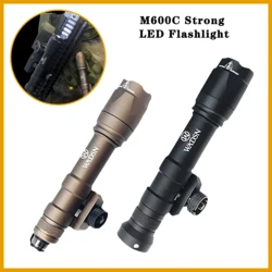 M600C Powerful Flashlight Outdoor Hunting Torch Reconnaissance 400lm White LED Light,Fit 20mm Rail Gun Weapon Scout Accessories