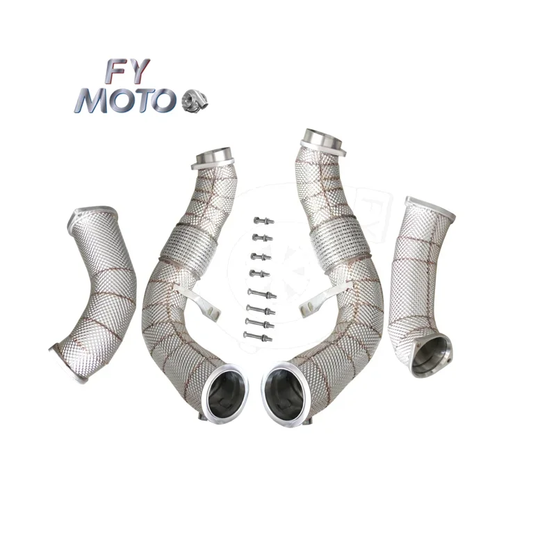

Exhaust Downpipe for BM W M5 F90 S63M X5M (F95) X6M (F96) 2022+ Models with V8 Twin Turbo with Heat Shield
