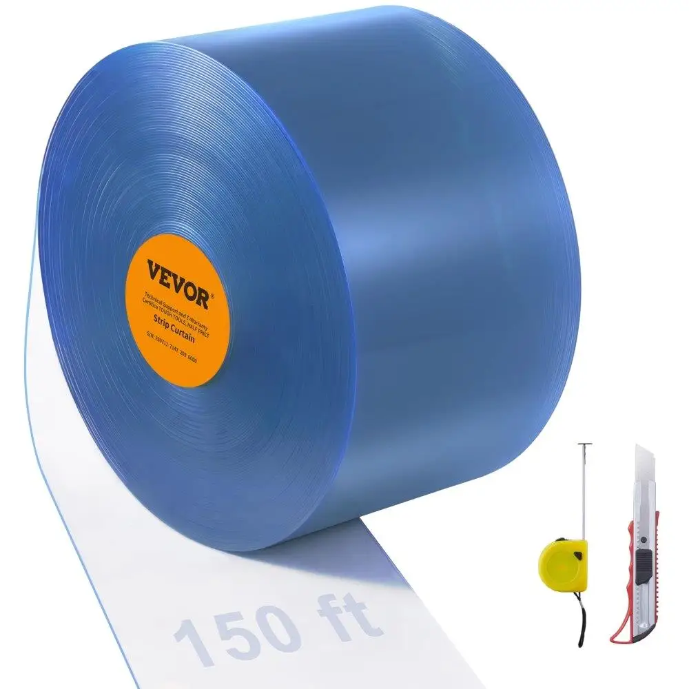 

Strip Curtain 150ft 8 Width PVC Clear Plastic for warehouses Factories