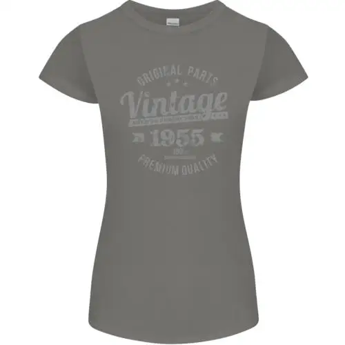 Vintage Year 69th Birthday 1955 Womens Petite Cut T-Shirt