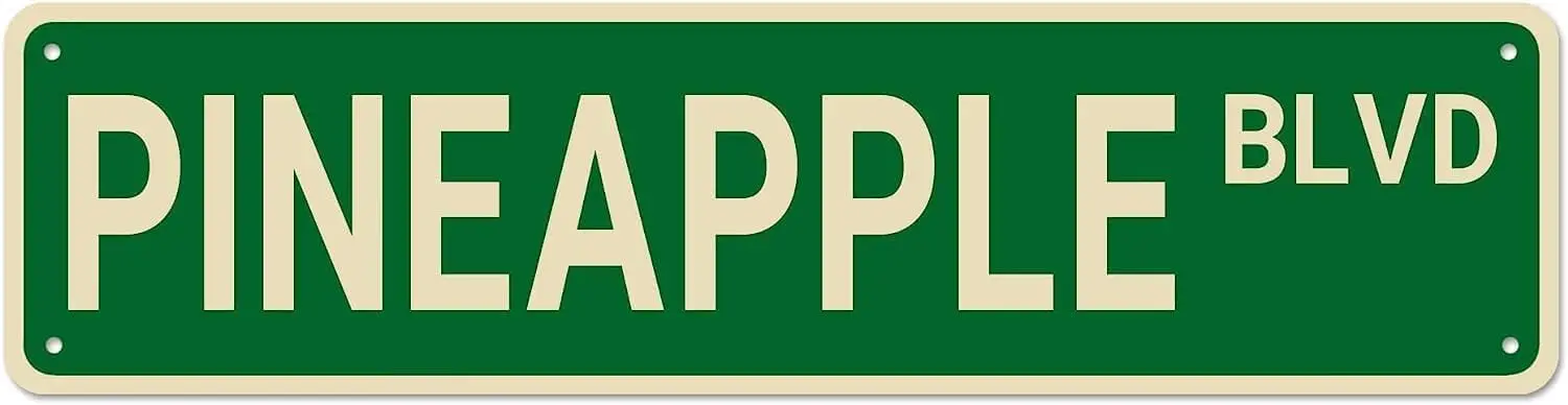 

Уличный знак с изображением ананаса, украшение с изображением ананаса, подарок для влюбленных ананасов, Забавный настенный Декор для дома/кухни/фермы, Qu