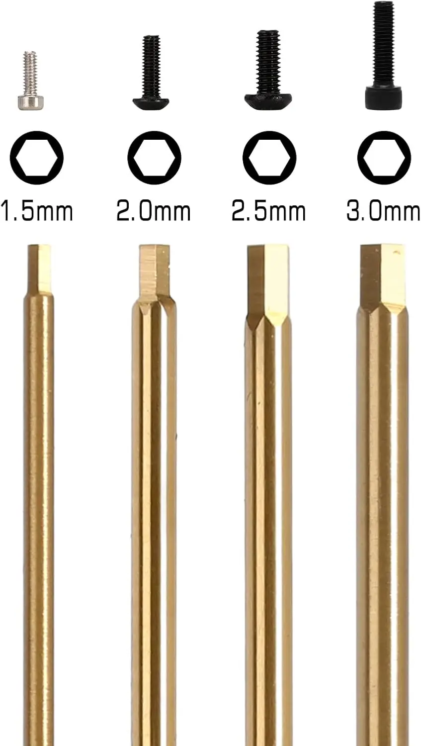 Набор шестигранных отверток из 4/8 шт., можно использовать для гоночных дронов, вертолетов, автомобилей, лодок, радиоуправляемых деталей, сотовые титановые ручки, инструменты для ремонта