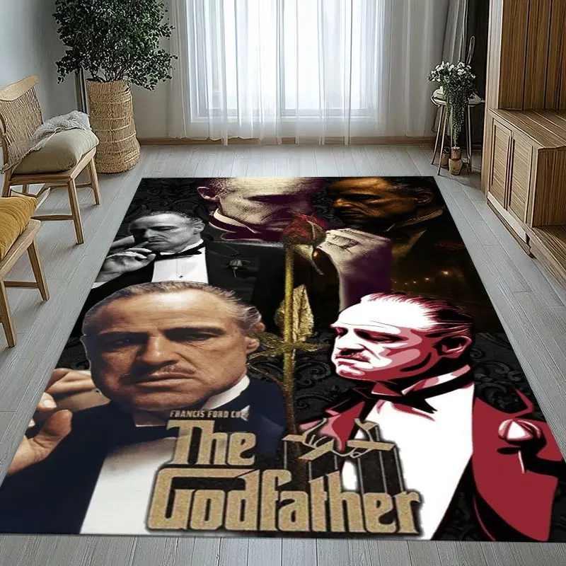 Vintage Movie The Godfather Vito Corleone Soft Non-Slip Area Rug for Living Room,Bedroom Playroom Carpet Mat for Sofa,Home Decor