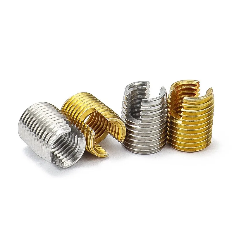 

Stainless Steel 302 Style Threaded Metal Thread Repair Insert Self Tapping Inserts Slotted Screw Threade M2 M4 M6 M8 M12 M14 M18