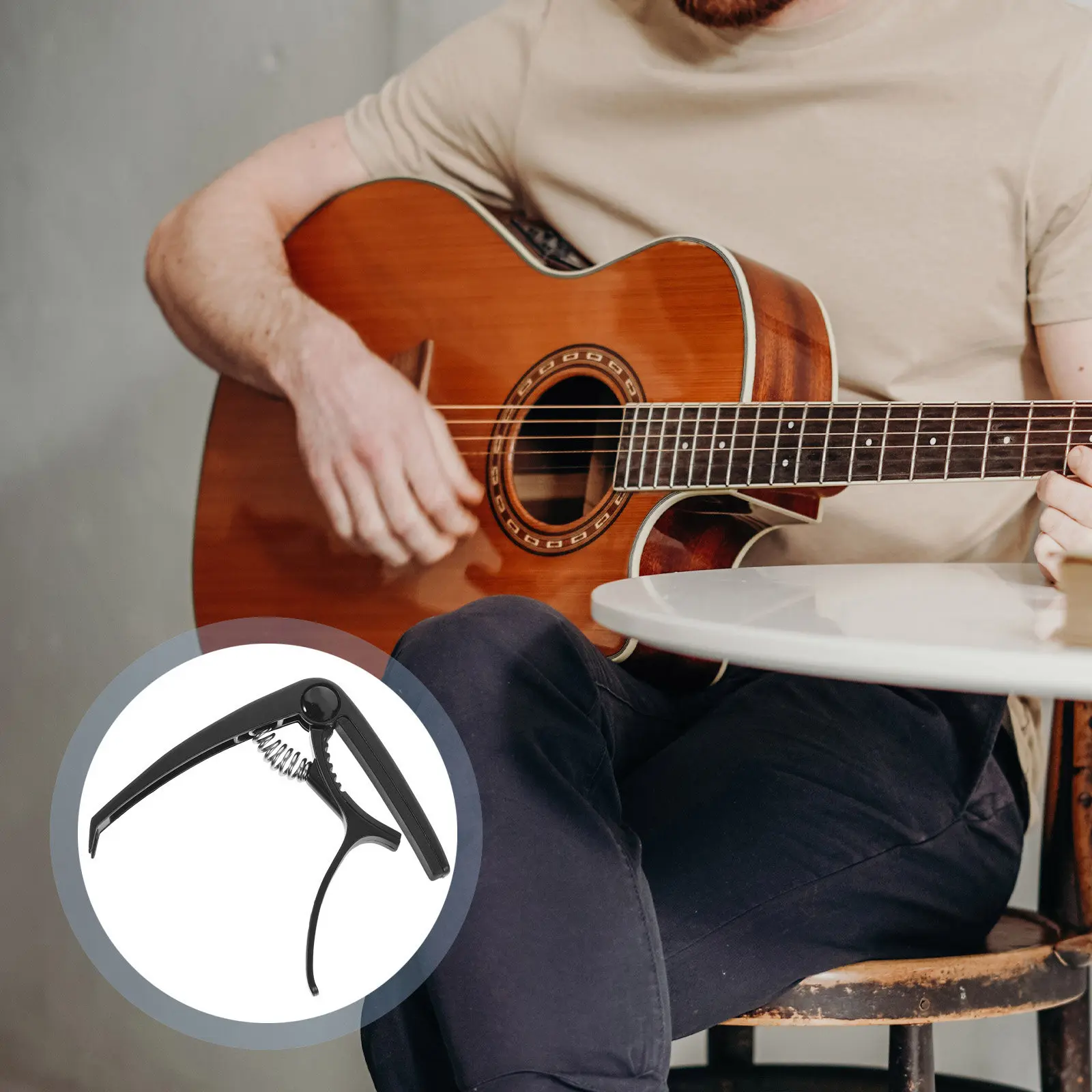 1Pcs Guitar Capo Zinc Alloy Lightweight Easy Adjust Tone Clamp Useful Sandhi Clip Acoustic Guitar Accessory