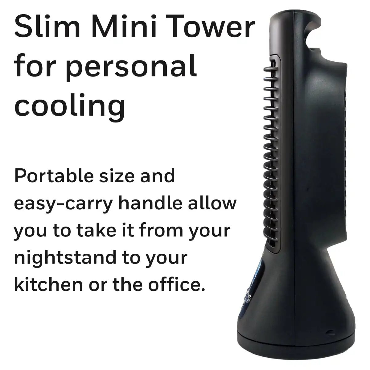 

13" Black Oscillating Table Fan, 10ft Air Circulation Power, 4 Speed, Auto Off Timer, HTF210B