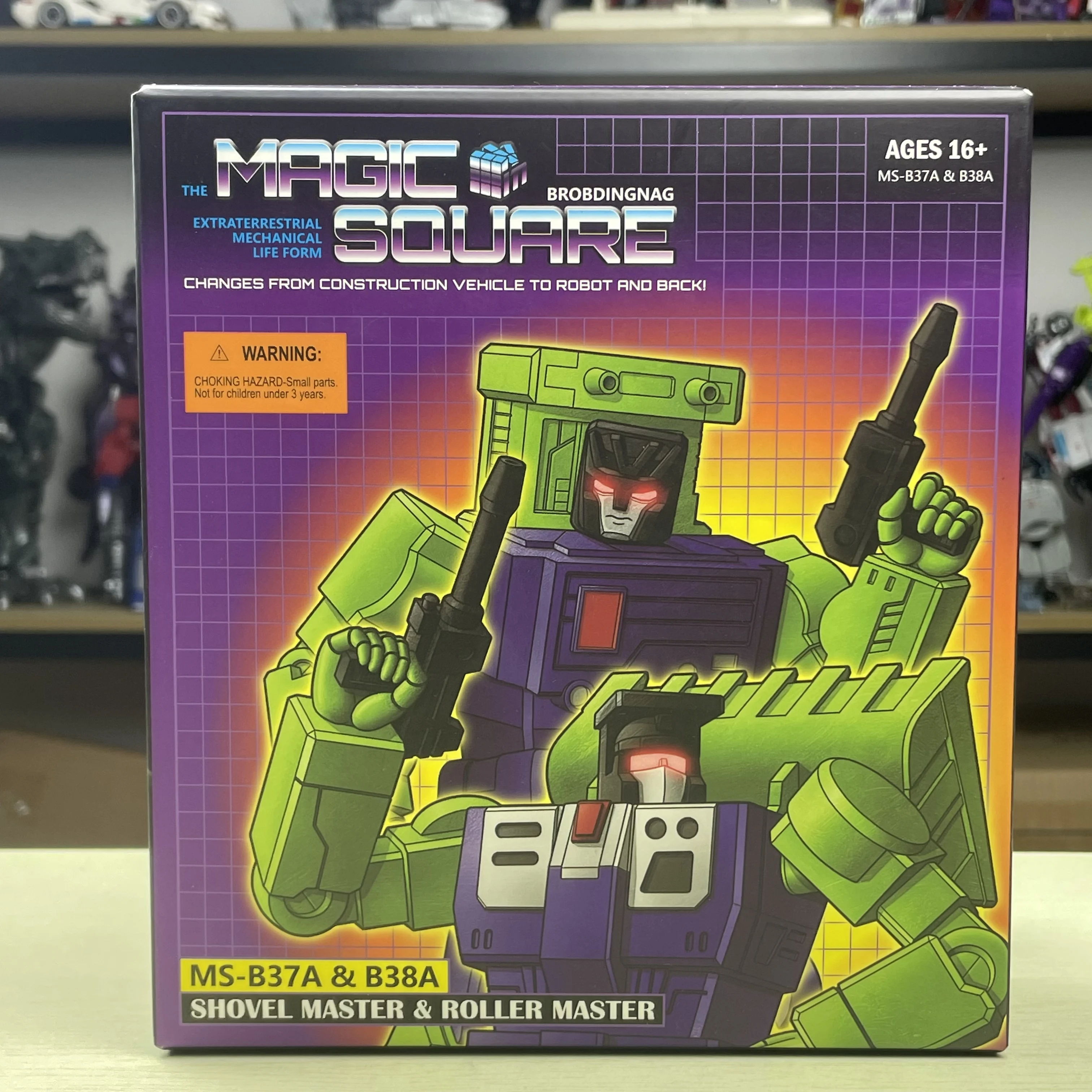 

Magic Square MS-37A MS-38A 10cm MS37A MS38A 10CM Shovel Roller Devastator Transformation Robot Action Figure Toy