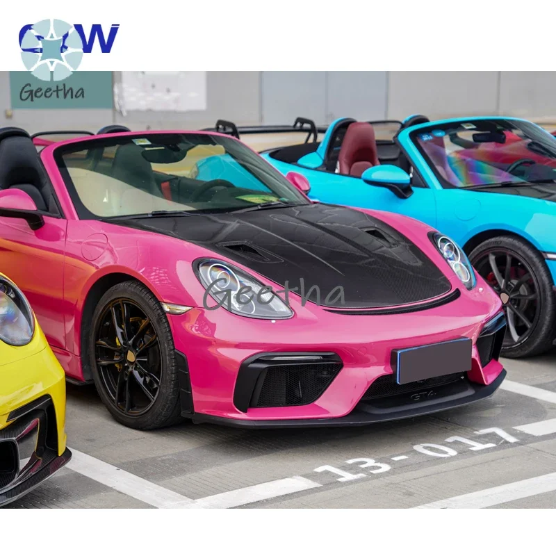 

For Porsche Boxster 981 Upgrade 718 GT4front Bumper Assembly, Porsche Old and New Front Bumper, Injection Molded PP Bumper