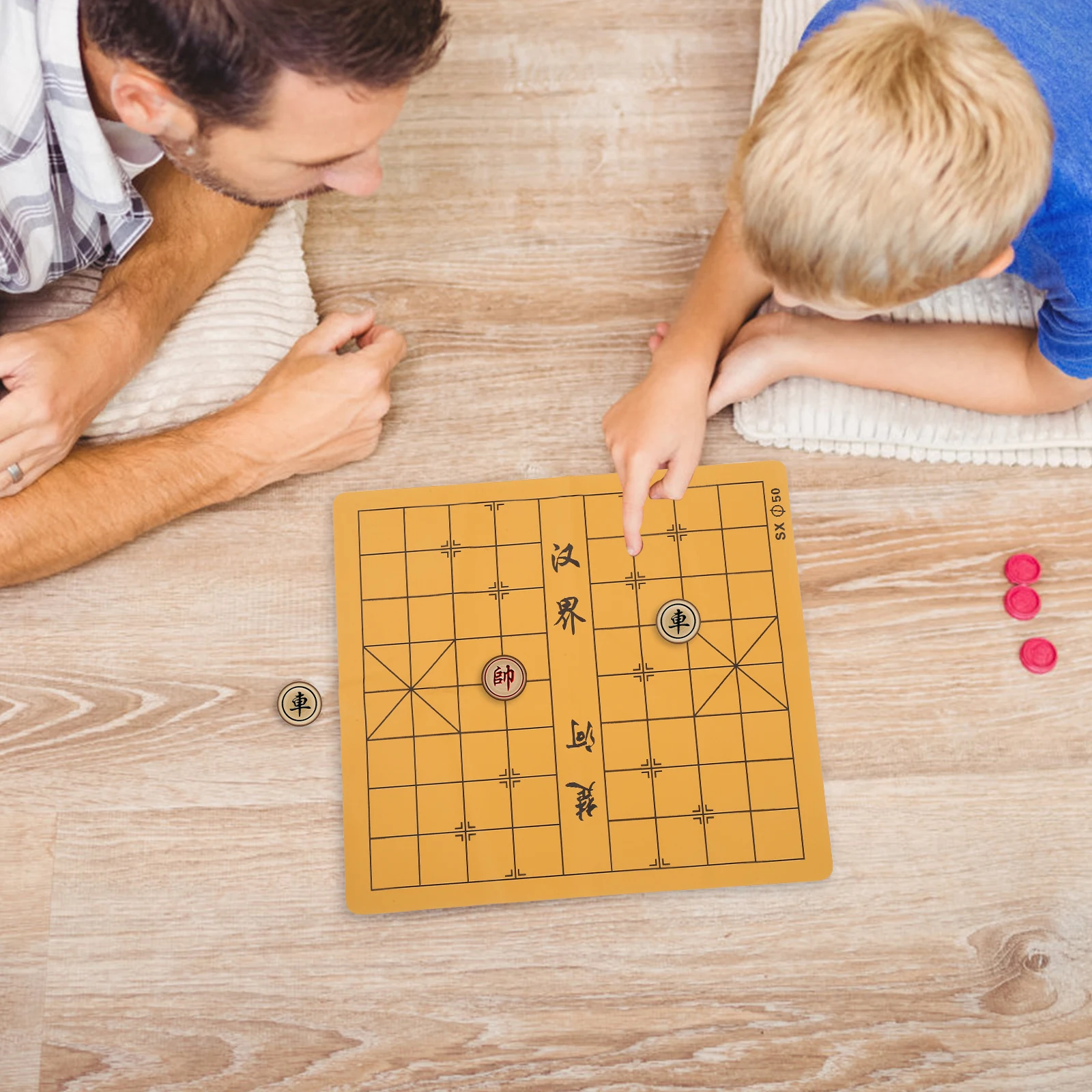 

Dual-Sided Foldable Chess Board High Quality Lint Material Clear Lines Printing Bright Appearance Chinese Chess