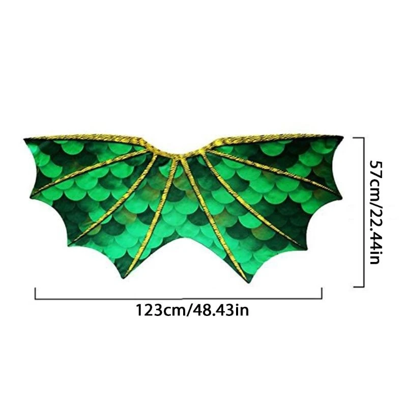 652F BAMBINI Dinosauro Cape Wing Cloak and Mask Dragon Wing Cape Costume for Kids