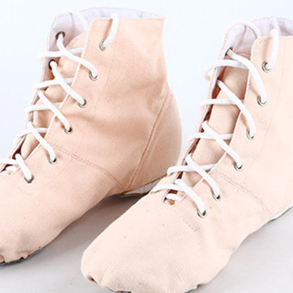 

1 Pair Bottom Ballet Dance Flats Shoes Canvas Upper Sole Flat Dance Flats High Kids Black Size 43