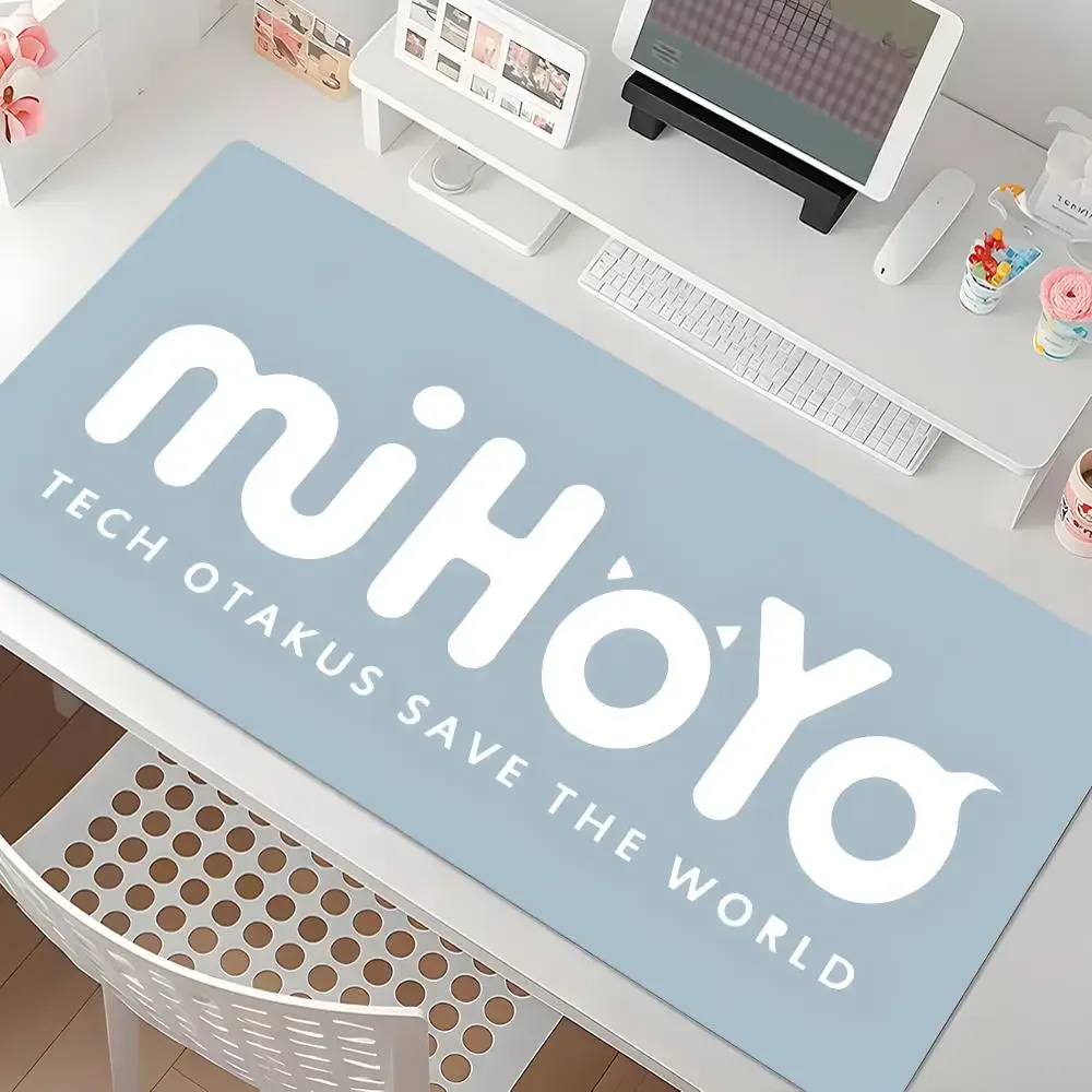 logo mihoyo HoYoverse Mouse Pad Waterproof Non-Slip Large Gaming Mat with Stitched Edge