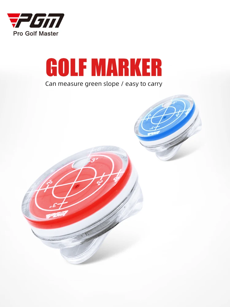 PGM Golf Level Funkcja znaczników Magnetyczny klips do czapki Marker do piłek golfowych Czerwony i niebieski MK011 — zdjęcie 2