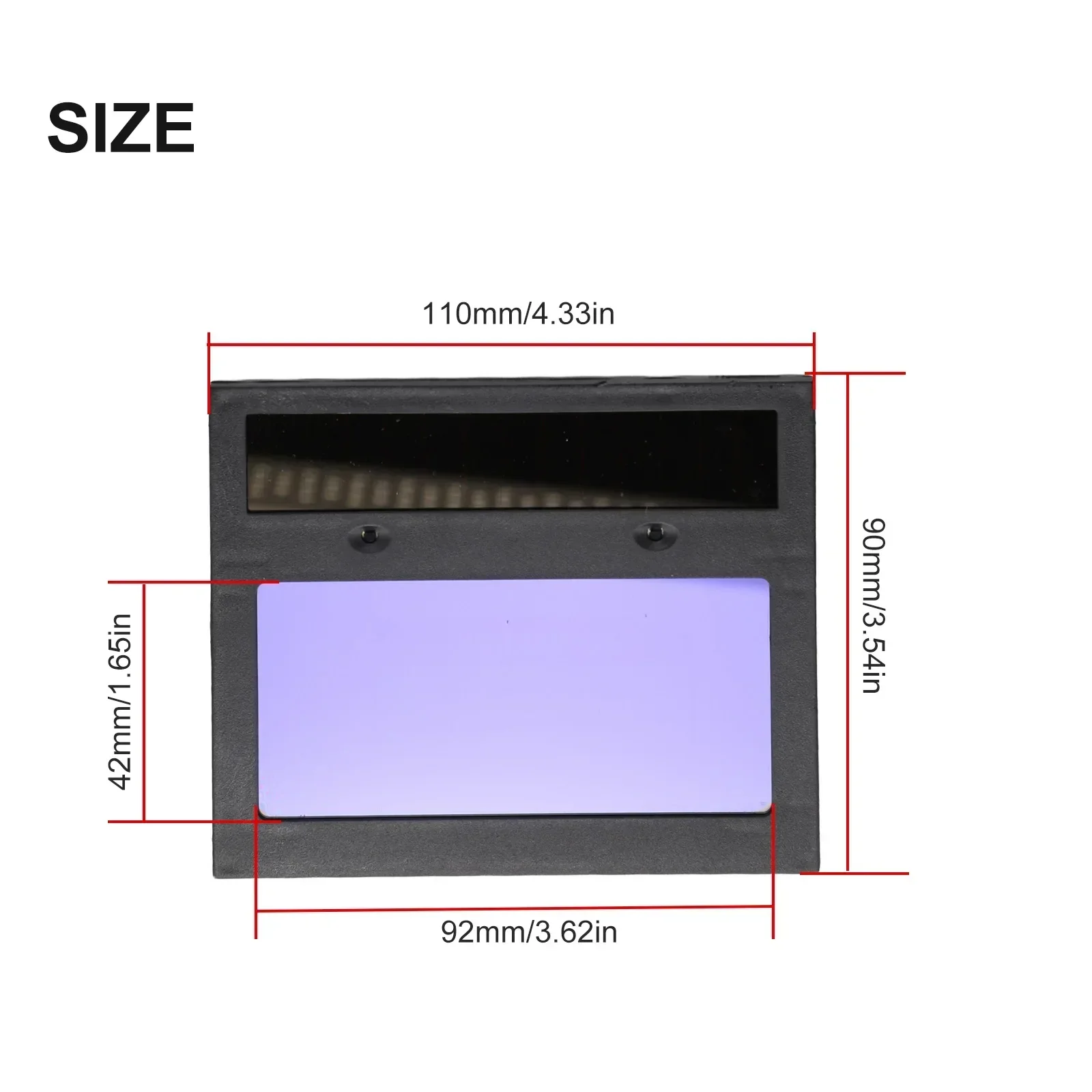 1 szt. Solar automatyczne przyciemnianie cieniowanie filtr spawalniczy obiektyw spawacz osłona ochronna 110 Mm * 90 Mm części do hełmu spawalniczego