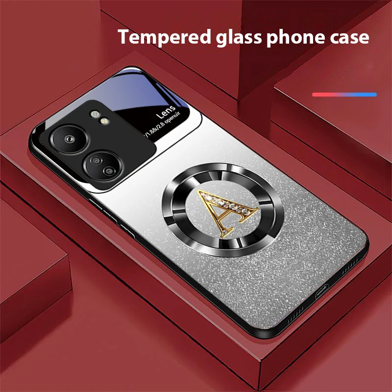 Чехол для телефона из черного закаленного стекла с золотыми буквами для Redmi Note 7 8 9 8T 10 11 12 12S 13 14 Pro Plus 5G 13C 12 14C 5 3 4G Чехол для телефона из черного закаленного стекла с золотыми буквами для Redmi Note 7 8 9 8T 10 11 12 12S 13 14 Pro Plus 5G 13C 12 14C 5 3 4G