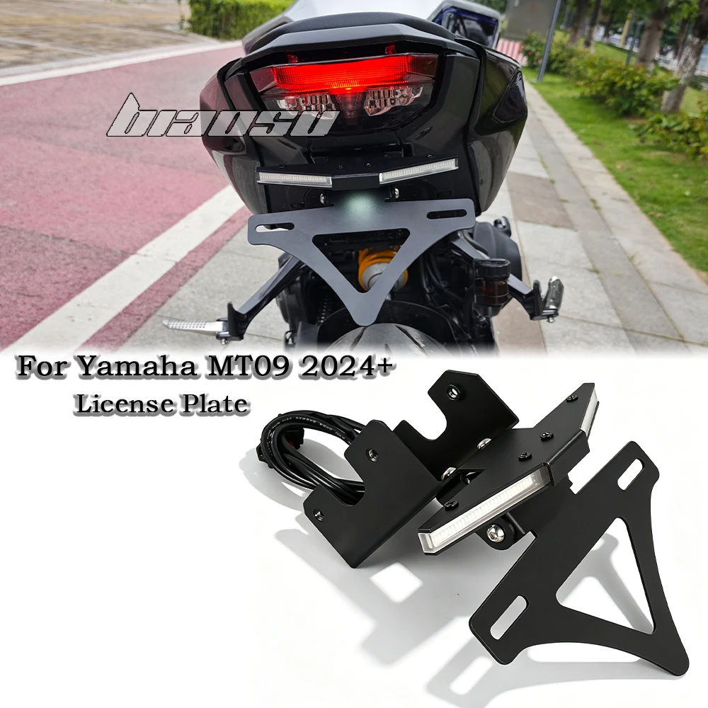 

For Yamaha MT09 SP MT 09 2024 2025 2026 Motorcycle Tail Tidy Fender Eliminator Kit License Plate Holder Bracket with Light