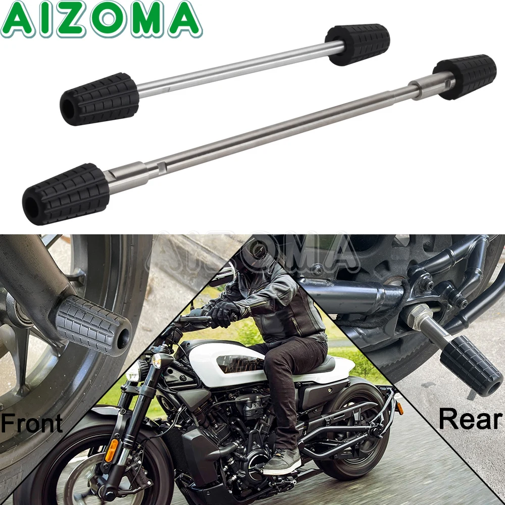 

Motorcycle Accessories Front & Rear Axle Fork Crash Sliders Falling Wheel Protector For Sportster S 1250 RH1250S 2021 2022 2023