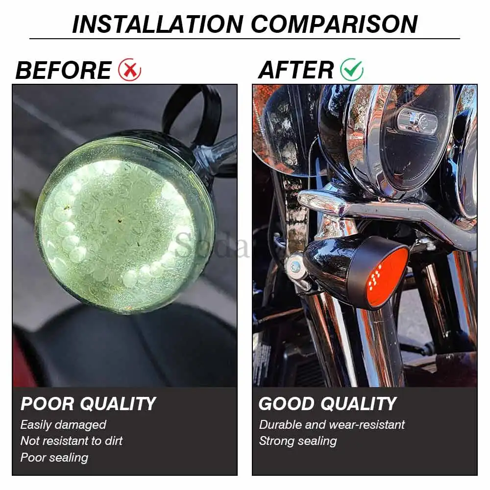 Motorcycle 2 Pair Turn Signal Light Blinker Bezels Indicator Lens Trim Ring Visor Cover For Harley Davidson Super Glide FXD 2010