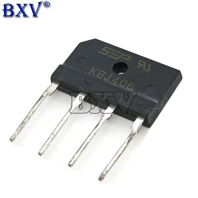 5PCS KBJ406 KBJ406G 4A 600V ZIP DNIGEF Diode Bridge Rectifier New