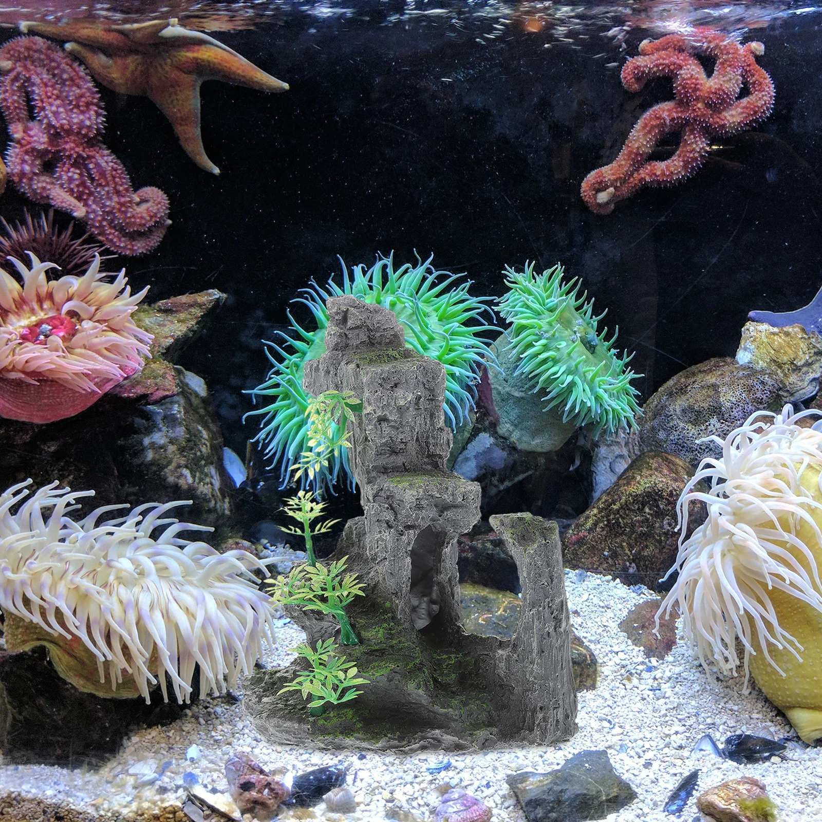 

Fish Tank Accessory Decoration Rocks Aquarium Betta Ornaments Landscape Decorations