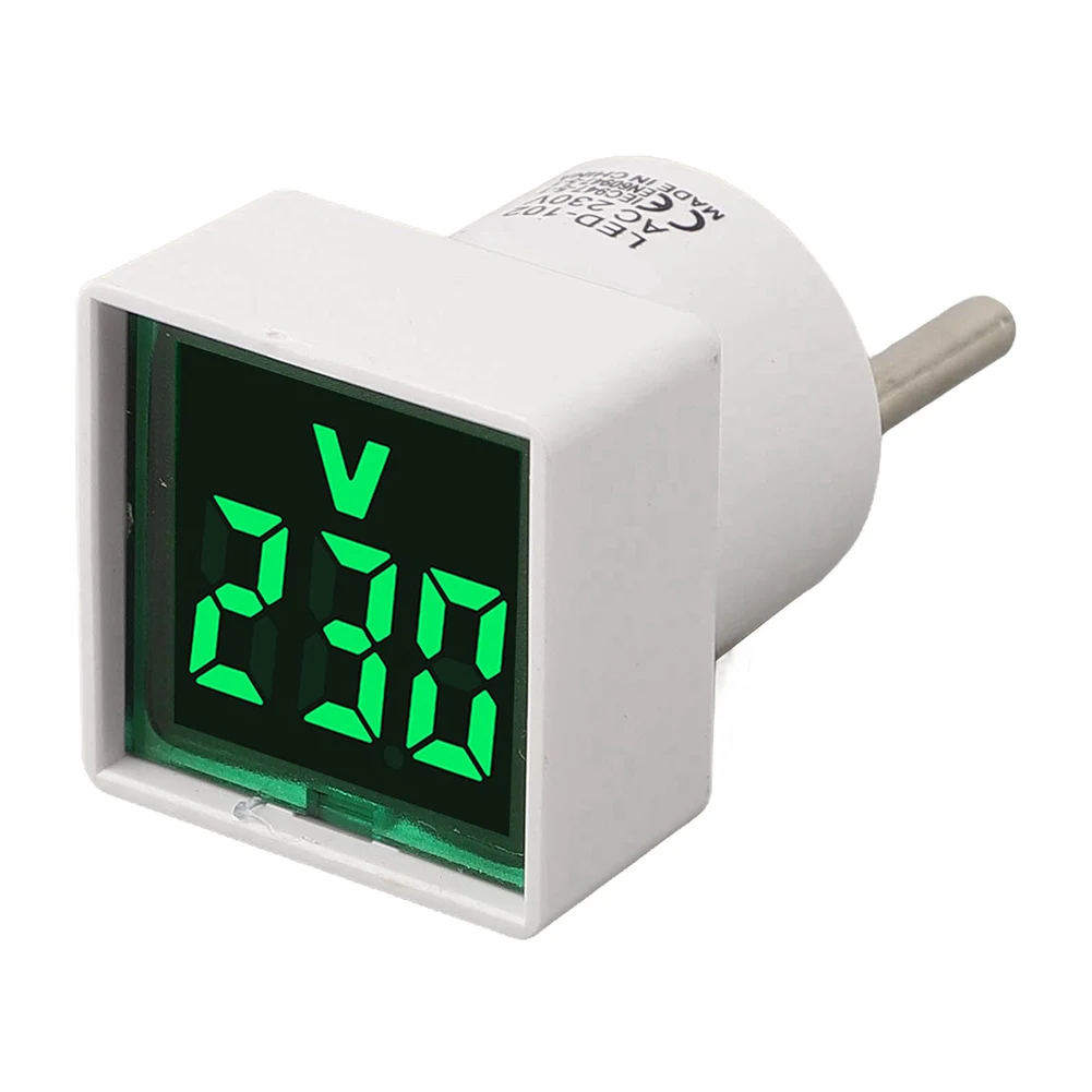 

1X Square Voltmeter Digital Voltage Tester Monitor 50-500V Square Europe Type Household LCD Digital AC Voltmeter Indicator Light