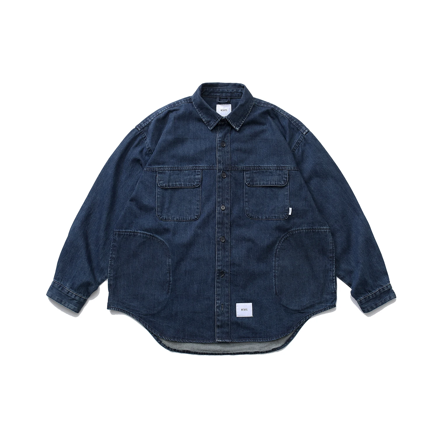 

WTAPS Thiened Denim Workwear irt y Waed Loose Japanese Sle Retro Faionable Outerwear for Youth Autumn Season