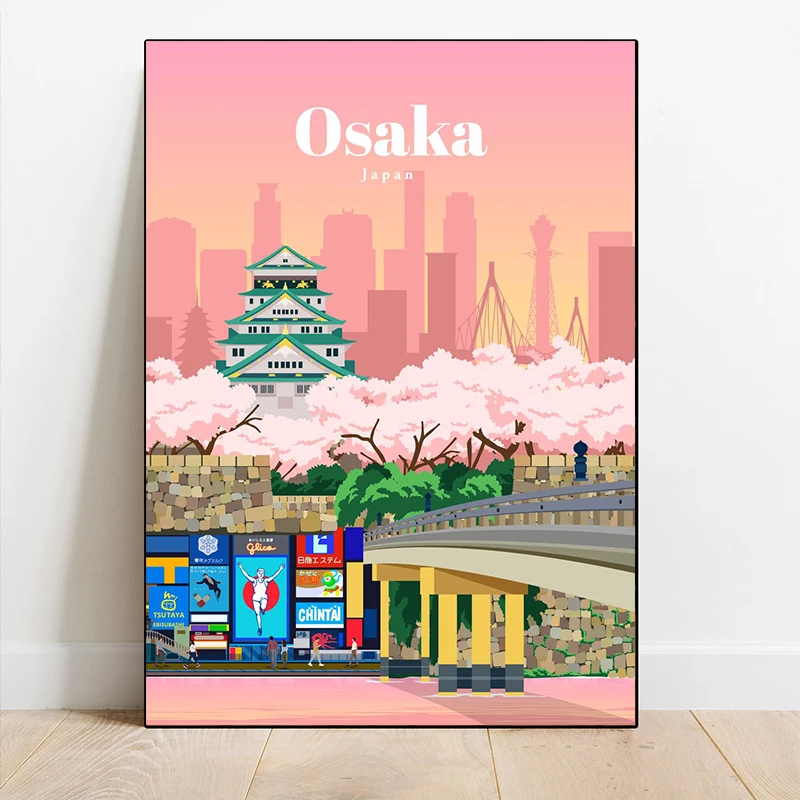 Amsterdam Tokyo London Iceland Bali Vancouver Travel Posters Canvas Painting Prints Modern Wall Art Picture for Home Decoration