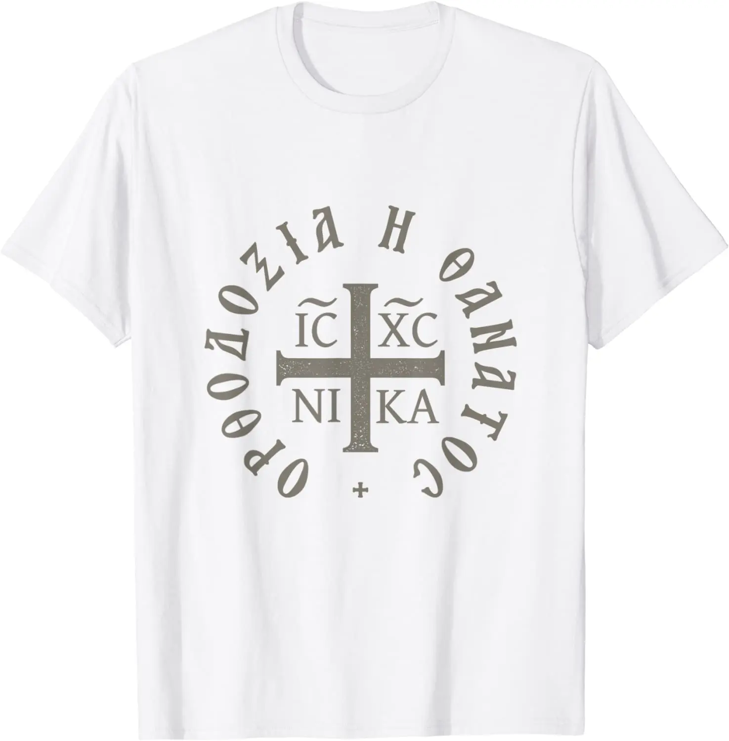 Orthodoxy or Death Greek IC XC NIKA Christogram Men T-Shirt Short Sleeve Casual Cotton O-Neck Summer T Shirt