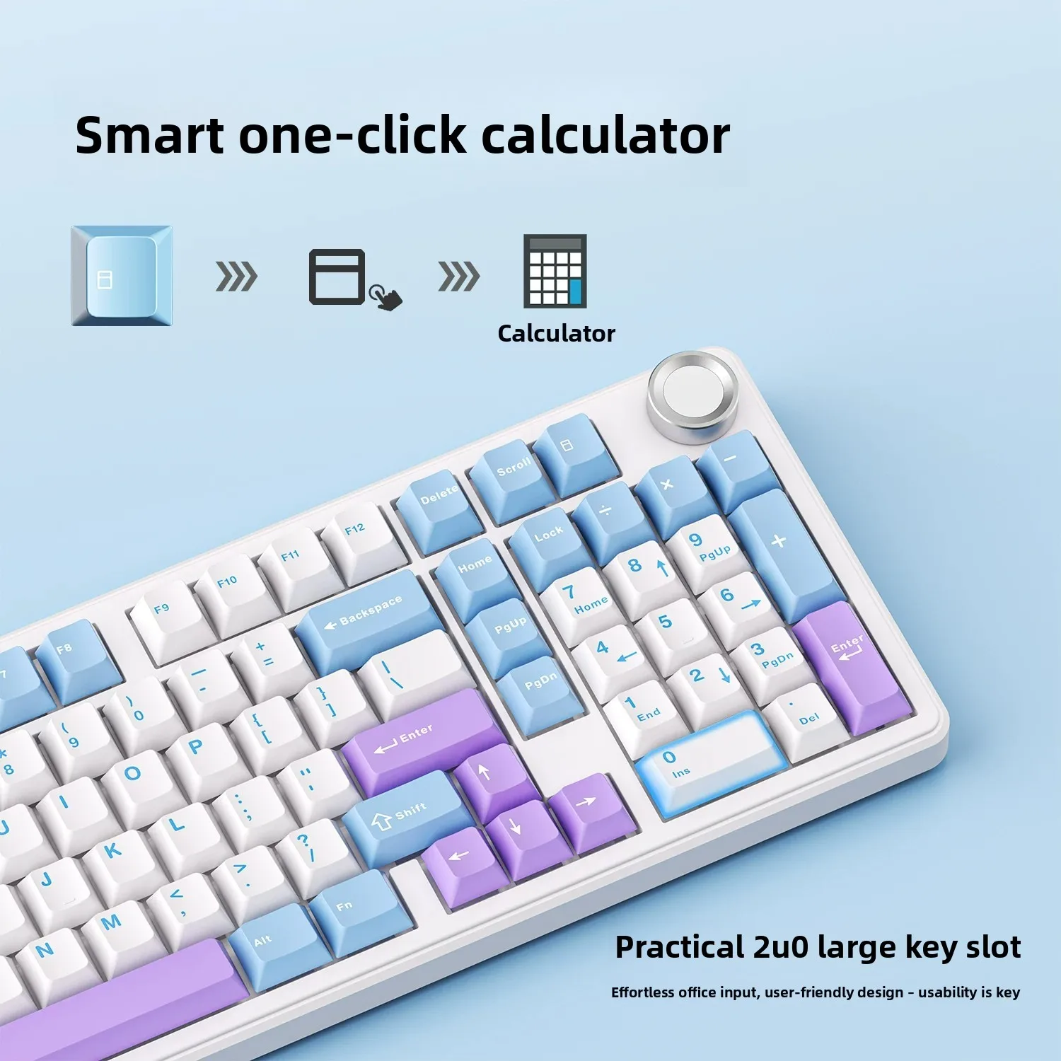 AULA F99PRO 99 Key Gaming Mechanical Keyboard Three Mode Wireless Hot Swappable Gasket Structure Custom Keyboard with Media Knob