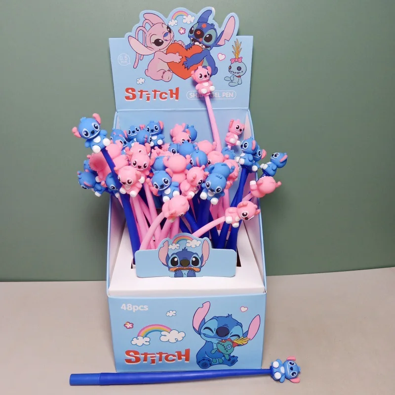 

48pcs Disney Stitch Gel Pen Cute Cartoon Student Writing Ballpoint Pen Office Signature Neutral Pen School Supplies Wholesale