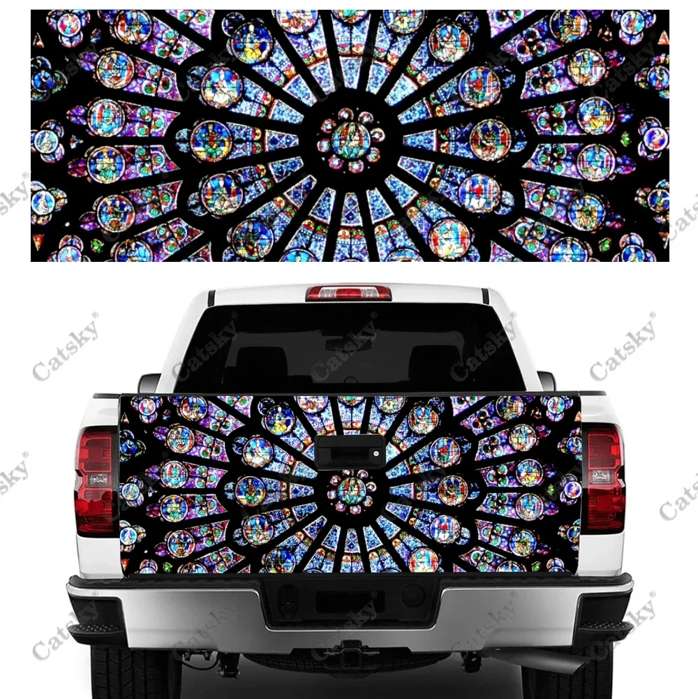 Sacred Geometry car sticker truck rear tail modification custom suitable for SUV car truck packaging sticker decal