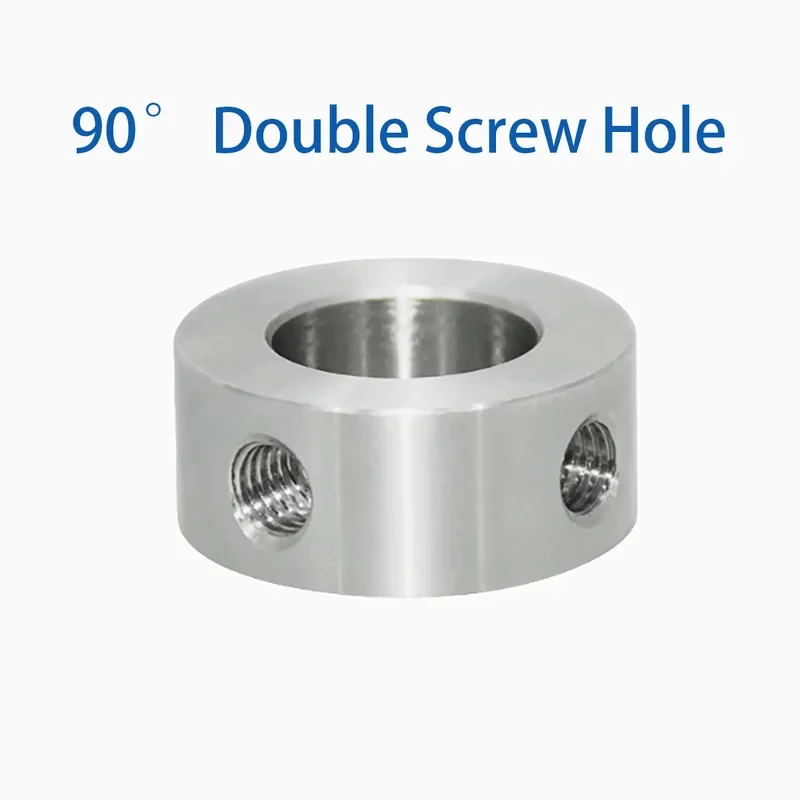 304 Stainless Steel Single Hole Limit Ring Optical Axis Adjustment Ring Positioning Thrust Ring with Set Screw for Guide Shaft