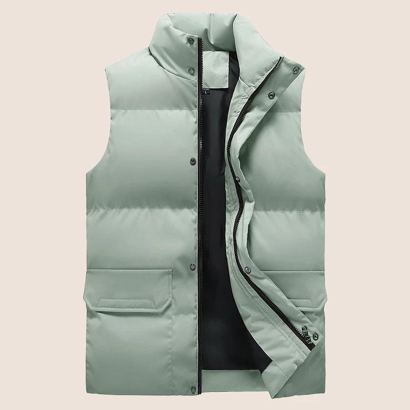 

Male Good Quality Down Vest Ultra Light Gielt Casual Waistcoat Spring Autumn Light Down Jacket Male Cardigan Anti-wind Vests
