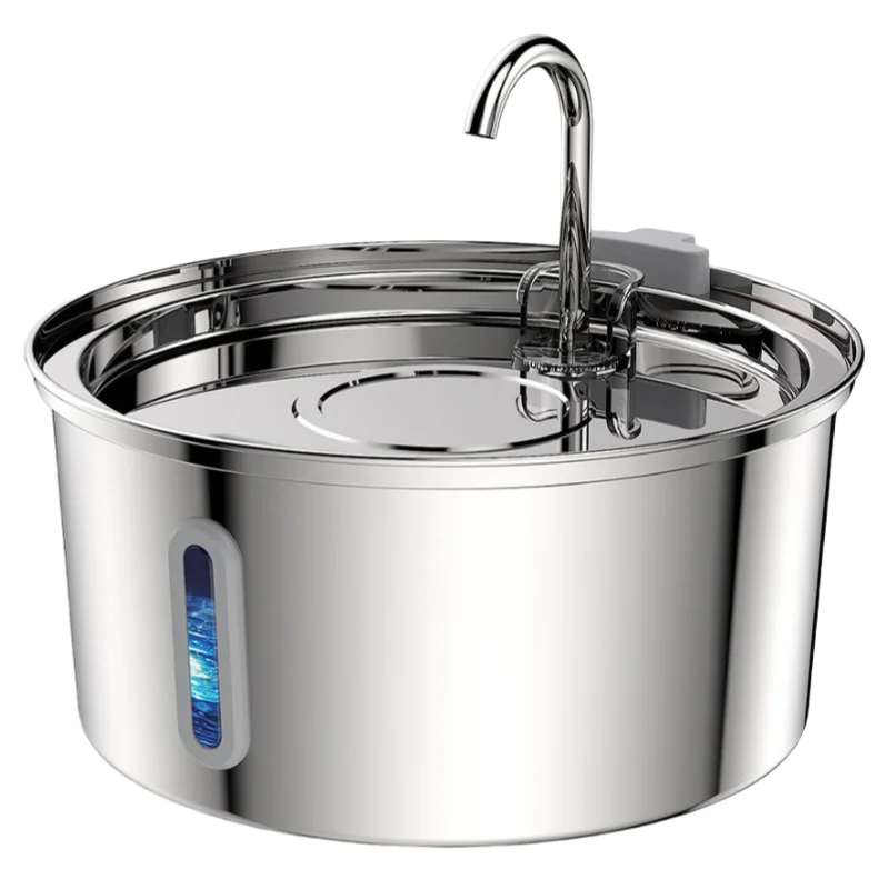 hot saltWholesale 3.2L Pet Water Fountain Automatic Cat Drinking Water Dispenser Stainless Steel Cat Water Fountain