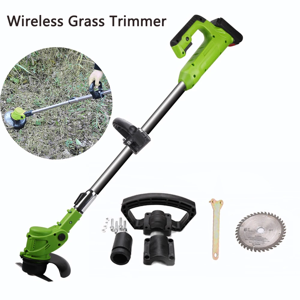 

Electric Lawn Mower Agricultural Household Cordless Weeder 24V Lithium Battery Garden Pruning Tool Grass Trimmer Brush Cutter