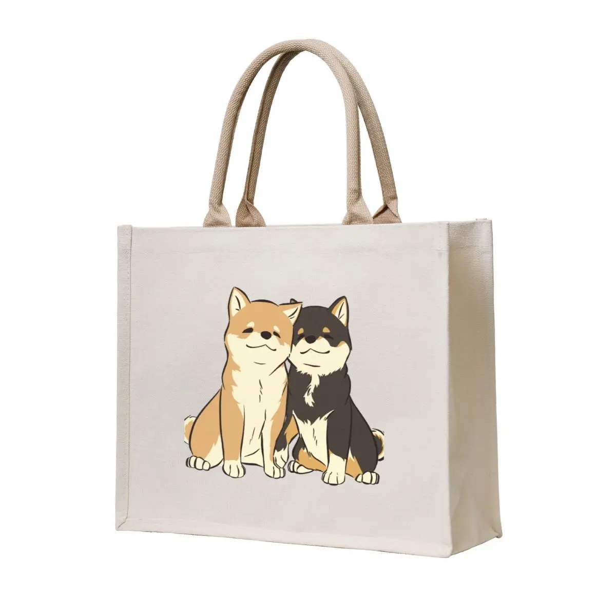 

Shiba Inu Puppy Love Tote Bag women bag foldable reusable bag custom tote large tote