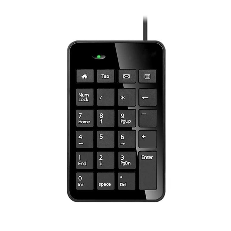 23 Keys Mini Numeric USB Wired Keyboard Mini Digital Numpad for Accounting Telller Laptop Notebook Tablets Universal