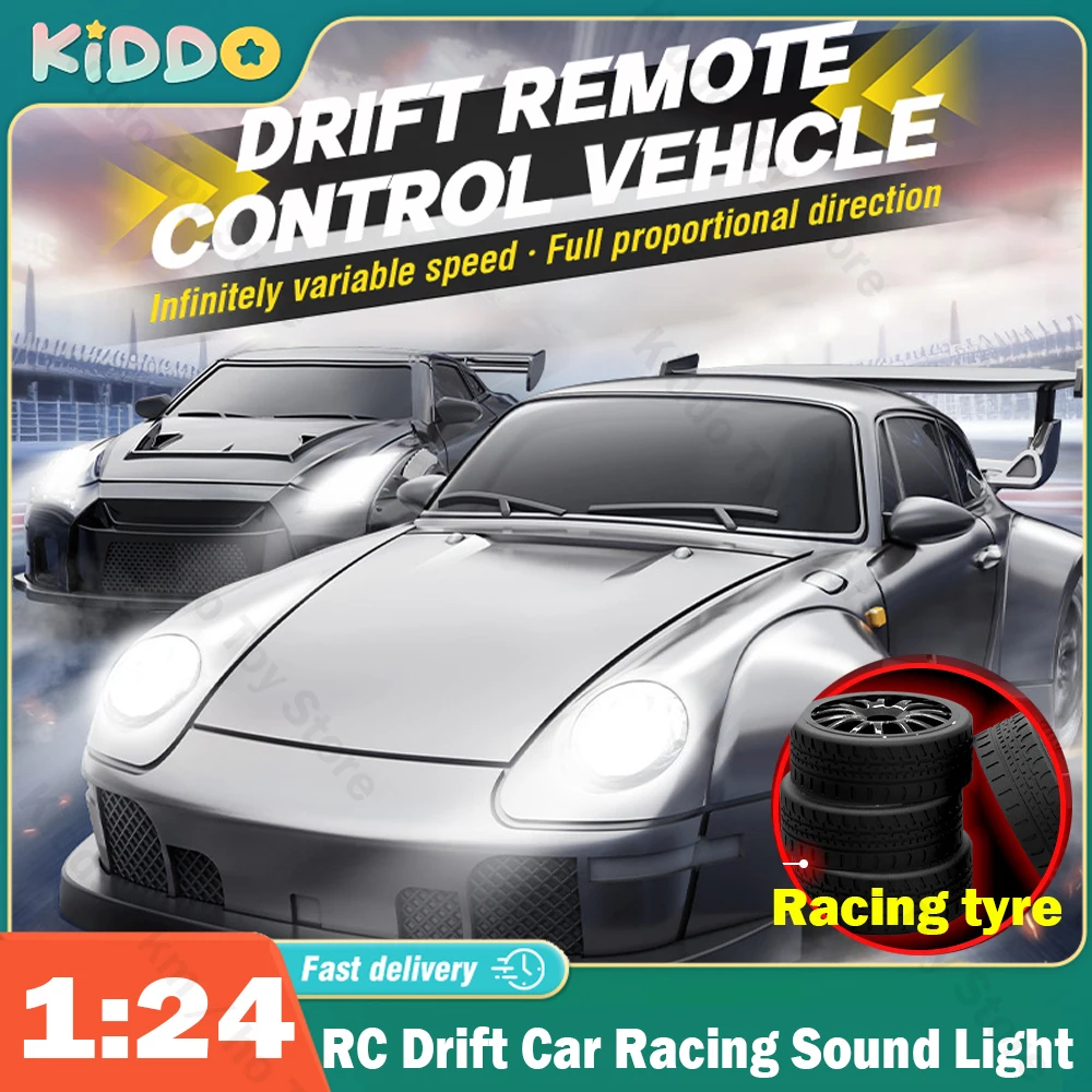 RC Drift Car Remote Control Model Racing High Speed Sound Light 1:24 Radio Truck Vehicle Toy Gift for Boy Girl Children Kids