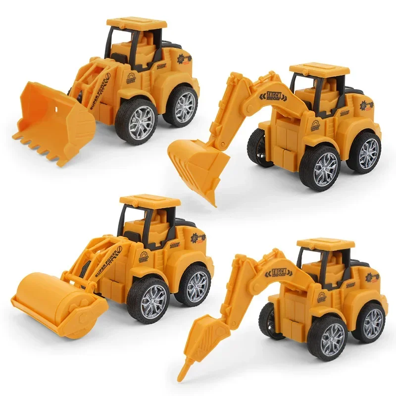 1pc Engineering Car Vehicle Toys Plastic Diecast Construction Excavator Model Truck For Children Kids Boys Funny Birthday Gift
