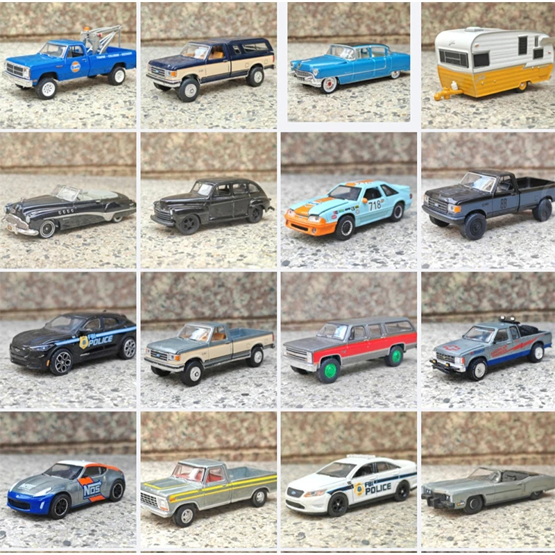 

Greenlight 1:64 Pickup Dodge Challenger Van Bulk Bags Series Diecast Model Alloy Car Child Christmas Gift Ornaments