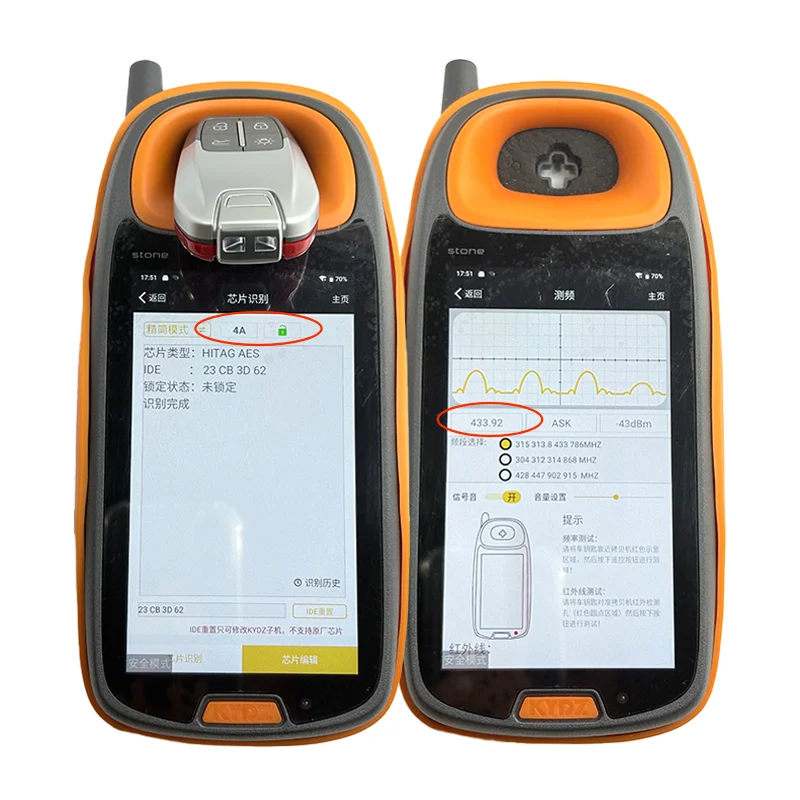 KR5A2C978066 CN094005 4 Buttons Keyless Go Remote Key 433MHz 4A Chip Aftermarket For Ferrari 458 488GTB LaFerrari 588 2014-2020