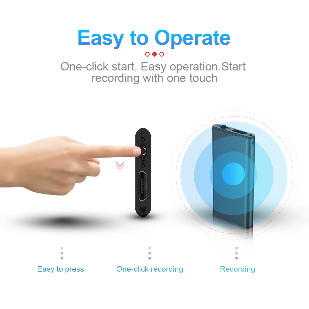 4-64GB Tiny Digtal Voice Recorder Espia Mini Sound Portable Voice Activated Dictaphone Noise Reduce Recording MP3 Player