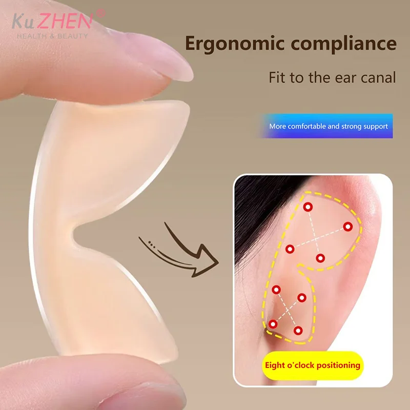 

1 Pair Elf Ear Support Stickers With Box Invisible Ear Corrector Earlobe Support Patches Elf Ear Makeup V-Face Stickers Easy Use