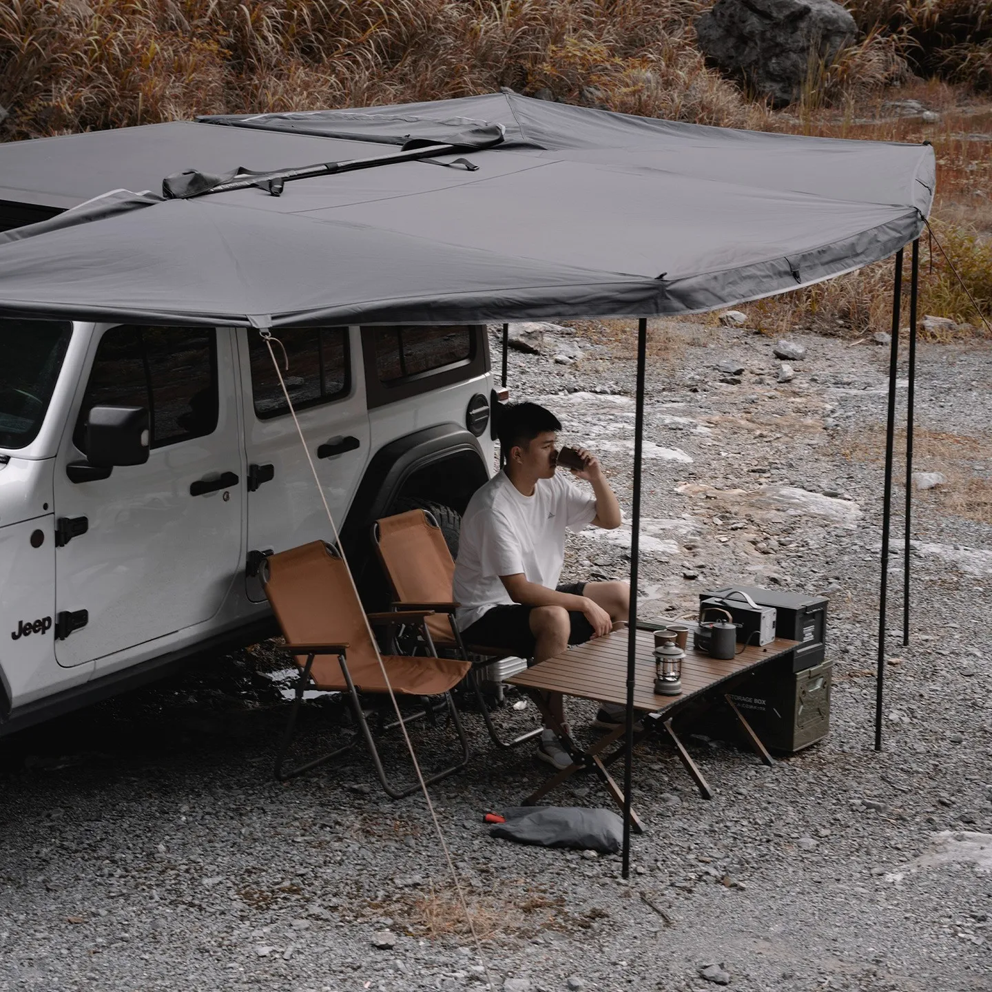 Multifunctional 270 Skylight Roof Tent Waterproof Summer Car Side Camping Cloth House