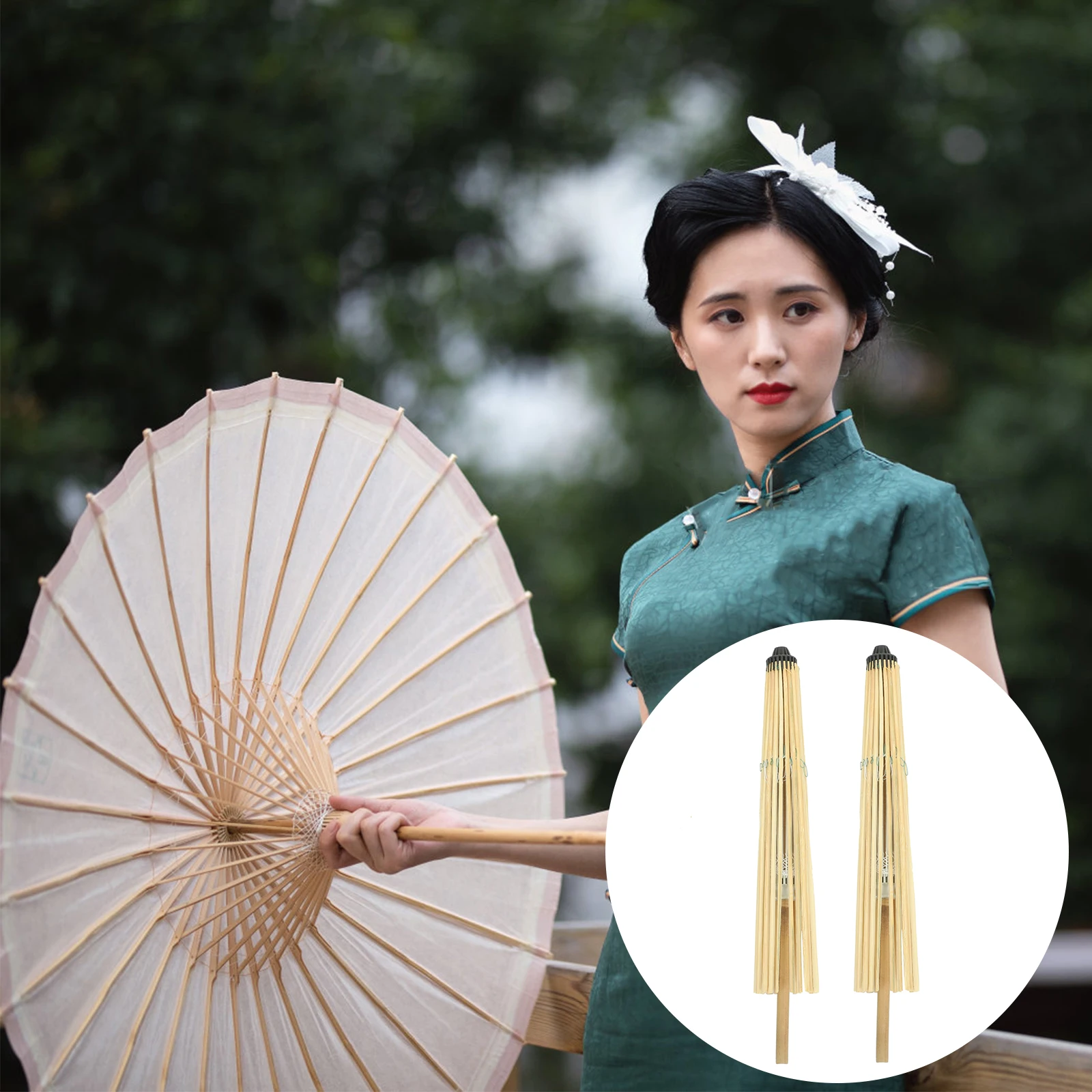 

2 шт., подставка для зонта из масляной бумаги, держатель из бамбукового дерева, 82 см, декоративный реквизит для фотосъемки, сделай сам, ремесленный проект, домашняя свадьба